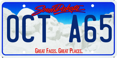 SD license plate 0CTA65