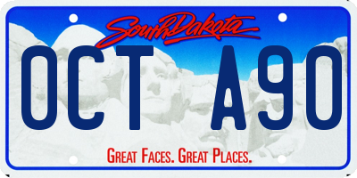SD license plate 0CTA90