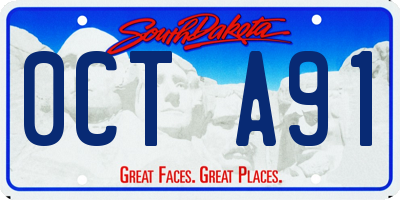 SD license plate 0CTA91
