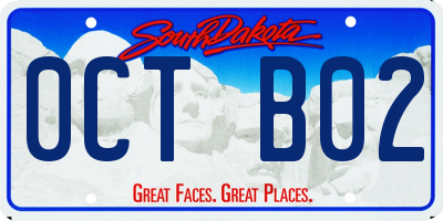 SD license plate 0CTB02