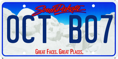SD license plate 0CTB07