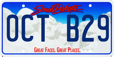 SD license plate 0CTB29