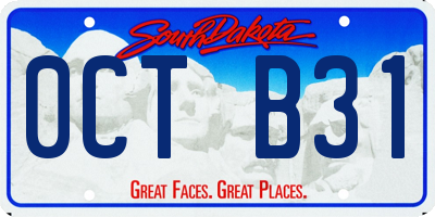 SD license plate 0CTB31