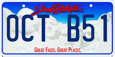 SD license plate 0CTB51