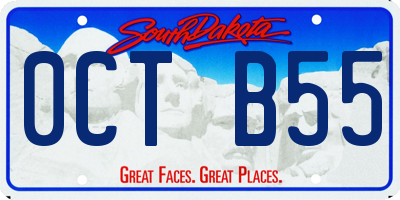 SD license plate 0CTB55