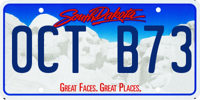 SD license plate 0CTB73