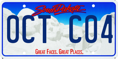 SD license plate 0CTC04