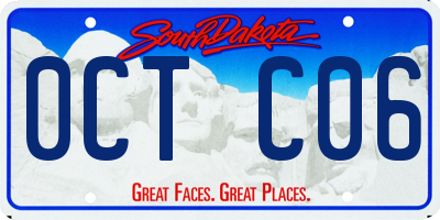 SD license plate 0CTC06