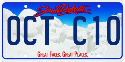 SD license plate 0CTC10