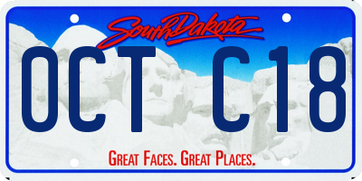 SD license plate 0CTC18