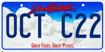 SD license plate 0CTC22