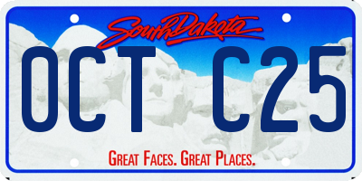 SD license plate 0CTC25