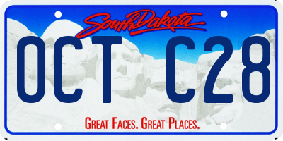 SD license plate 0CTC28
