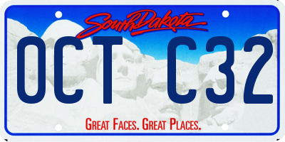 SD license plate 0CTC32