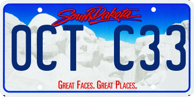 SD license plate 0CTC33