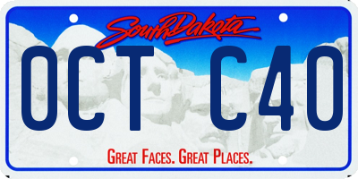 SD license plate 0CTC40