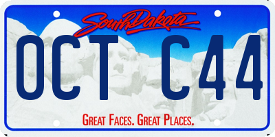 SD license plate 0CTC44