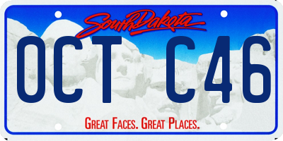 SD license plate 0CTC46