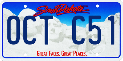 SD license plate 0CTC51