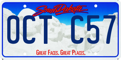 SD license plate 0CTC57