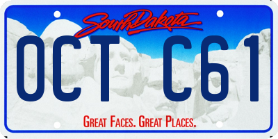 SD license plate 0CTC61