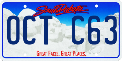 SD license plate 0CTC63
