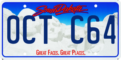 SD license plate 0CTC64