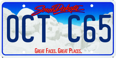 SD license plate 0CTC65