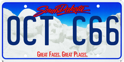 SD license plate 0CTC66