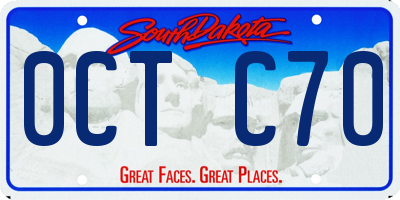 SD license plate 0CTC70