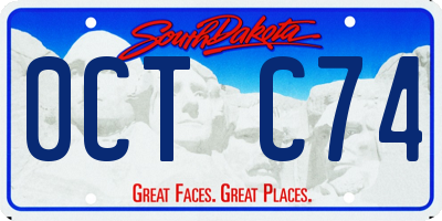 SD license plate 0CTC74
