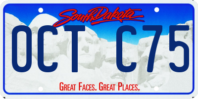 SD license plate 0CTC75