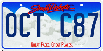 SD license plate 0CTC87