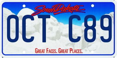 SD license plate 0CTC89