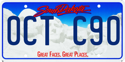 SD license plate 0CTC90