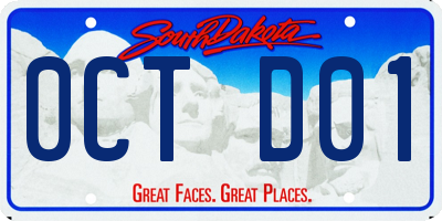 SD license plate 0CTD01