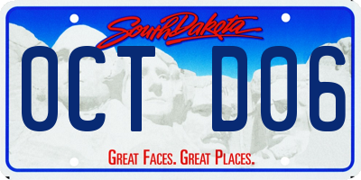 SD license plate 0CTD06