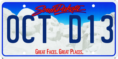SD license plate 0CTD13
