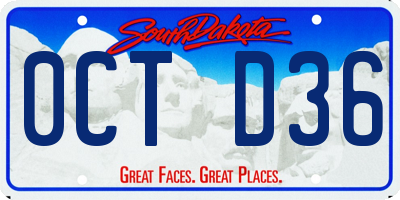 SD license plate 0CTD36