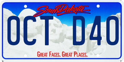 SD license plate 0CTD40