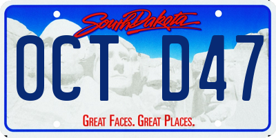 SD license plate 0CTD47