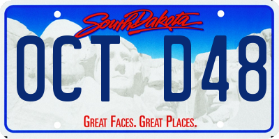 SD license plate 0CTD48