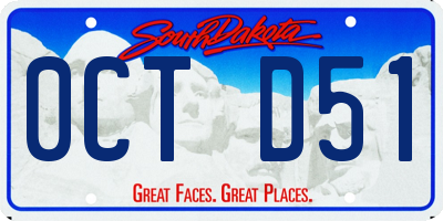 SD license plate 0CTD51
