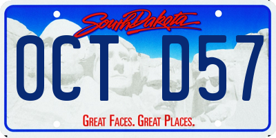 SD license plate 0CTD57