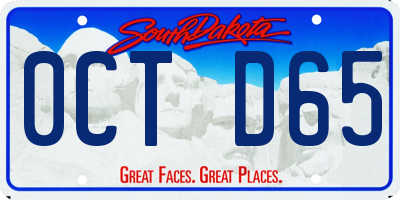SD license plate 0CTD65