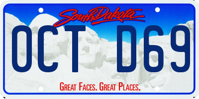 SD license plate 0CTD69