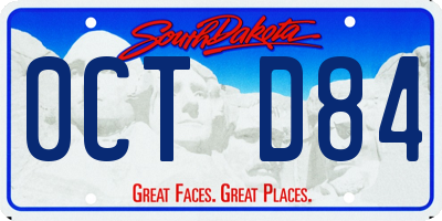 SD license plate 0CTD84