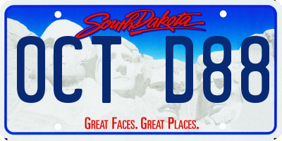 SD license plate 0CTD88