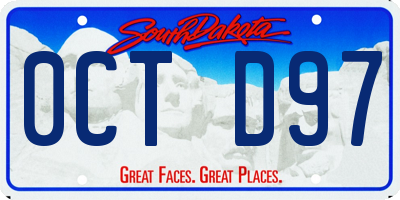 SD license plate 0CTD97