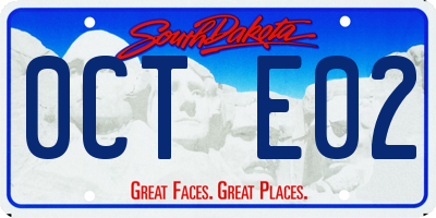 SD license plate 0CTE02